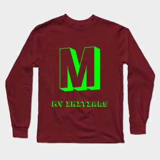 Letter M Letter Art Long Sleeve T-Shirt